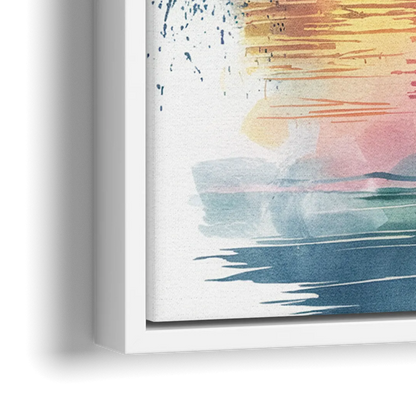 Milwaukee Cityscape Beauty - Close-Up White Frame Canvas