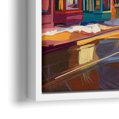 Telluride Downtown Charm - Close-Up White Frame Canvas