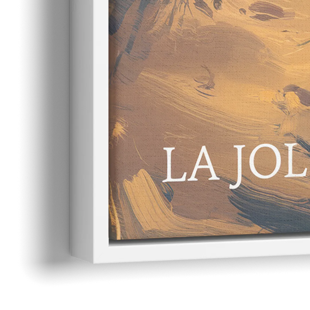 San Diego La Jolla Shores - Close-Up White Frame Canvas