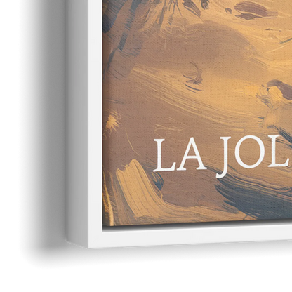 San Diego La Jolla Shores - Close-Up White Frame Canvas