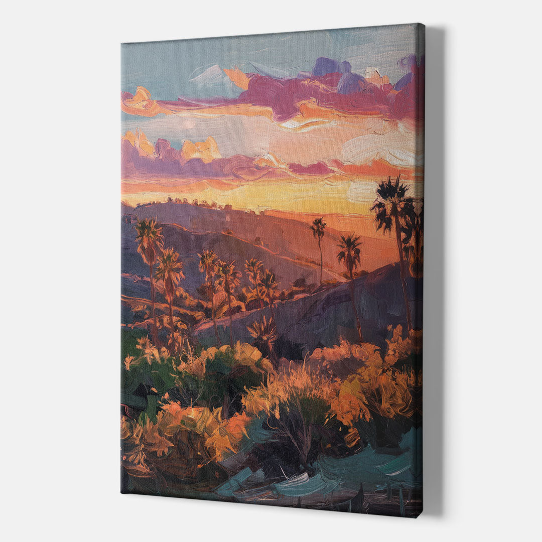 Anaheim Sunset Views - Canvas Wall Art Indoor
