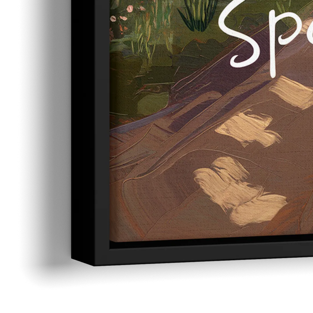 Spokane Nature Trails - Close-Up Black Frame Canvas