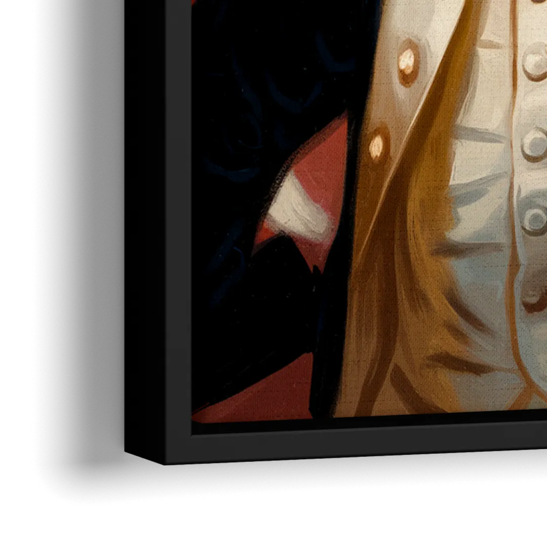 George Washington Legacy - Close-Up Black Frame Canvas