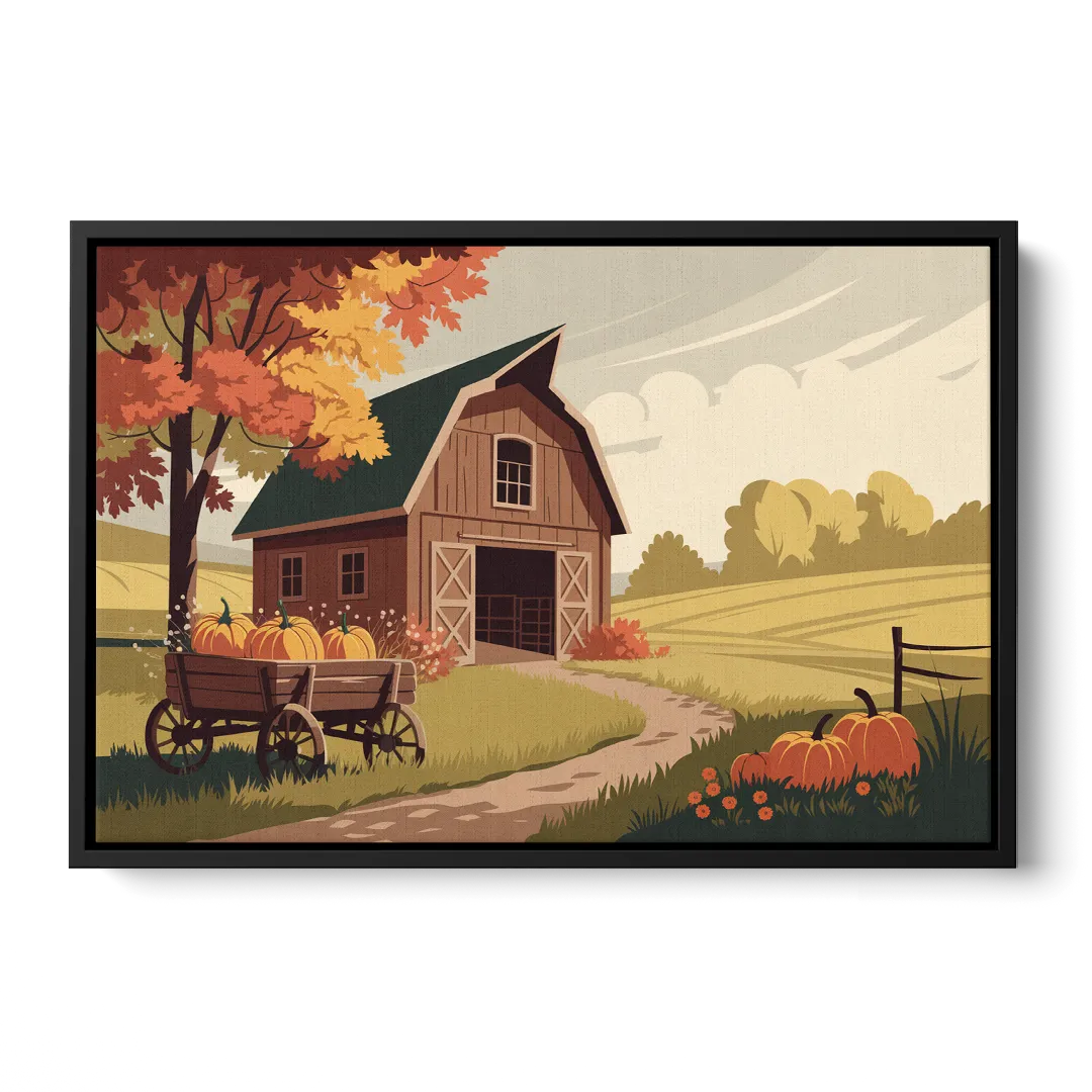 Wichita Rustic Charm - Black Frame Canvas