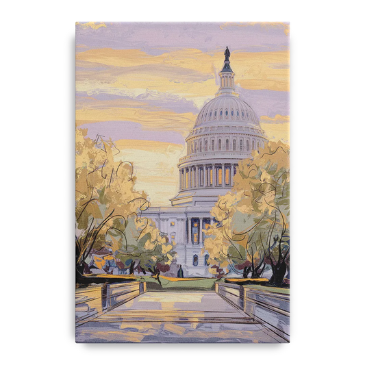 Lincoln Capitol Building - Canvas Wall Art