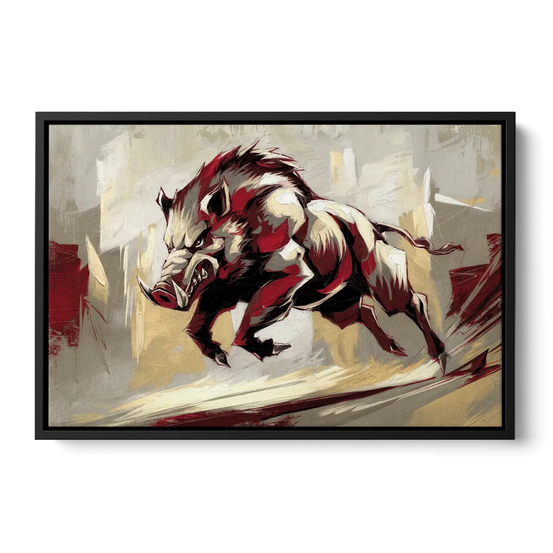 Fayetteville Razorbacks Pride - Black Frame Canvas