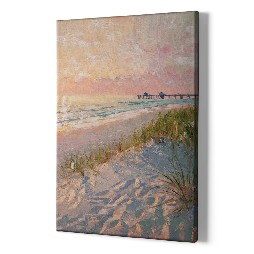 Virginia Beach Oceanfront Serenity - Canvas Print Art Sides