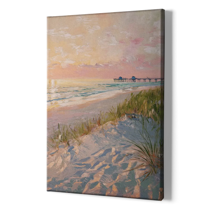 Virginia Beach Oceanfront Serenity - Canvas Print Art Sides