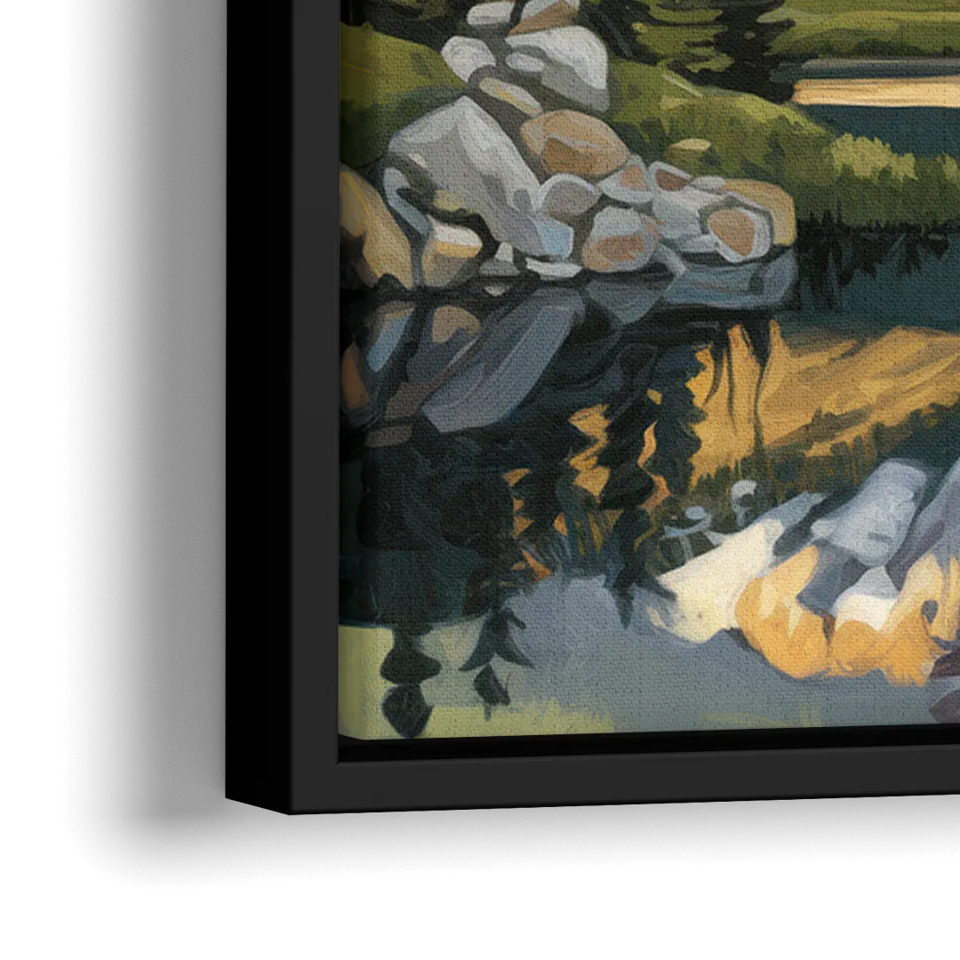 Breckenridge Colorado Rockies - Close-Up Black Frame Canvas