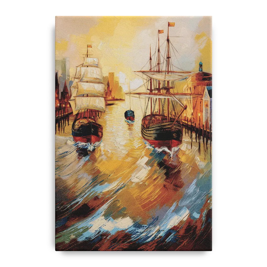 Camden Historic Waterfront - Canvas Wall Art