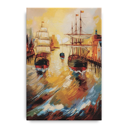Camden Historic Waterfront - Canvas Wall Art