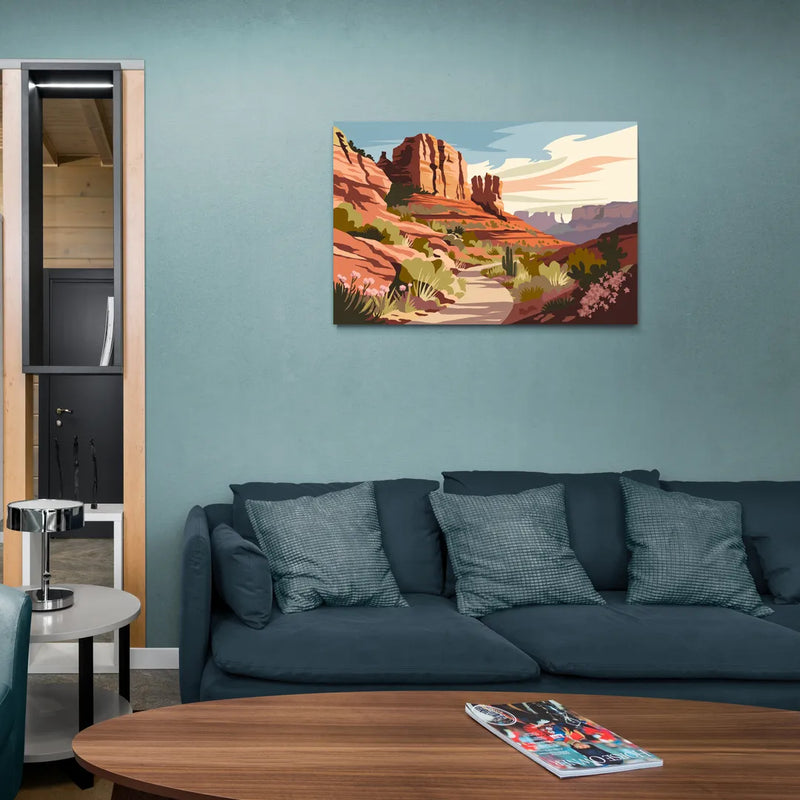 Sedona Canyon Trail Serenity - Canvas Wall Art Living Room