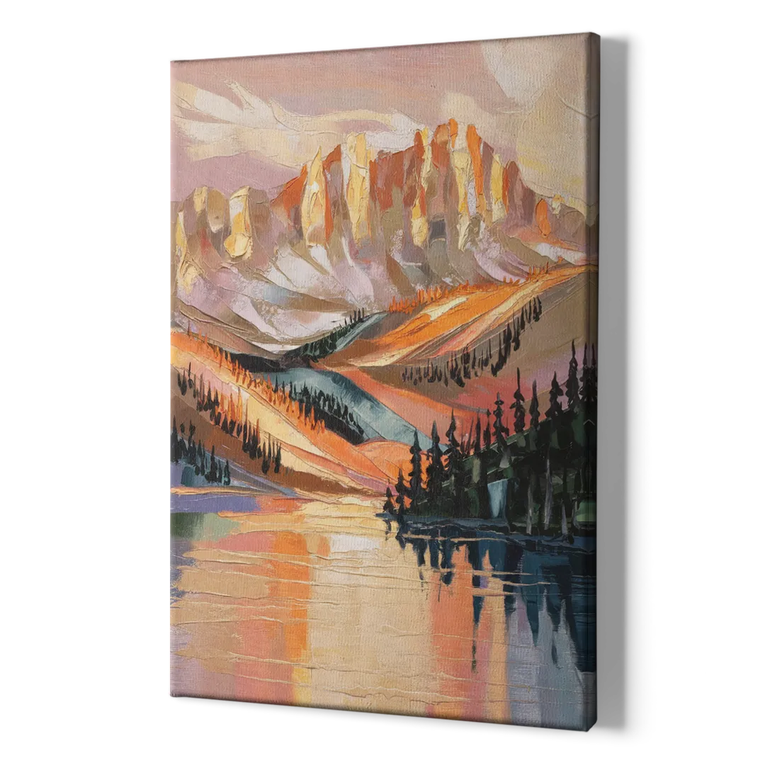 Vail Mountain Sunrise - Canvas Print Art Sides