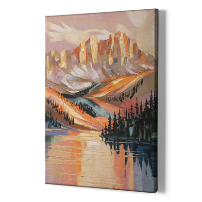 Vail Mountain Sunrise - Canvas Print Art Sides