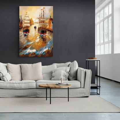 Camden Historic Waterfront - Canvas Wall Art Living Room
