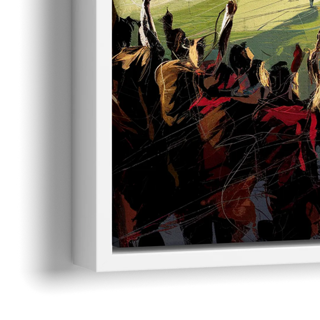 Atlanta United Team Celebration - Close-Up White Frame Canvas