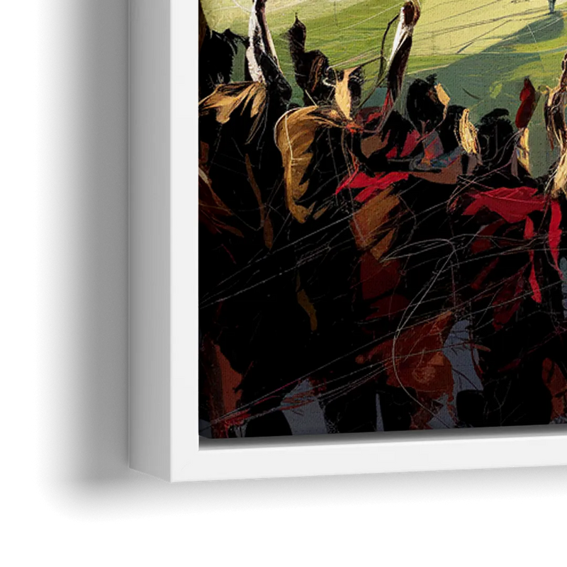 Atlanta United Team Celebration - Close-Up White Frame Canvas