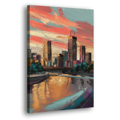 Grand Rapids Downtown Skyline - Canvas Print Art Sides