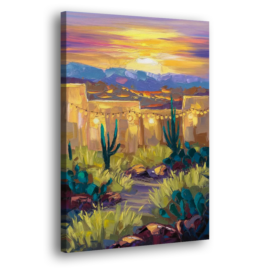 Santa Fe Sunlit Horizon - Canvas Print Art Sides