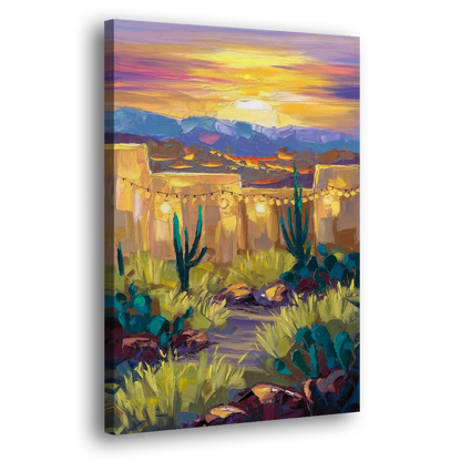 Santa Fe Sunlit Horizon - Canvas Print Art Sides
