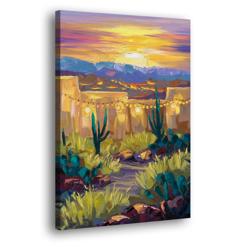 Santa Fe Sunlit Horizon - Canvas Print Art Sides