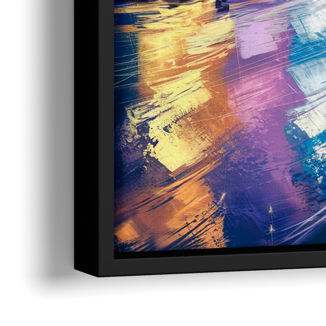 Chicago Navy Pier View - Close-Up Black Frame Canvas