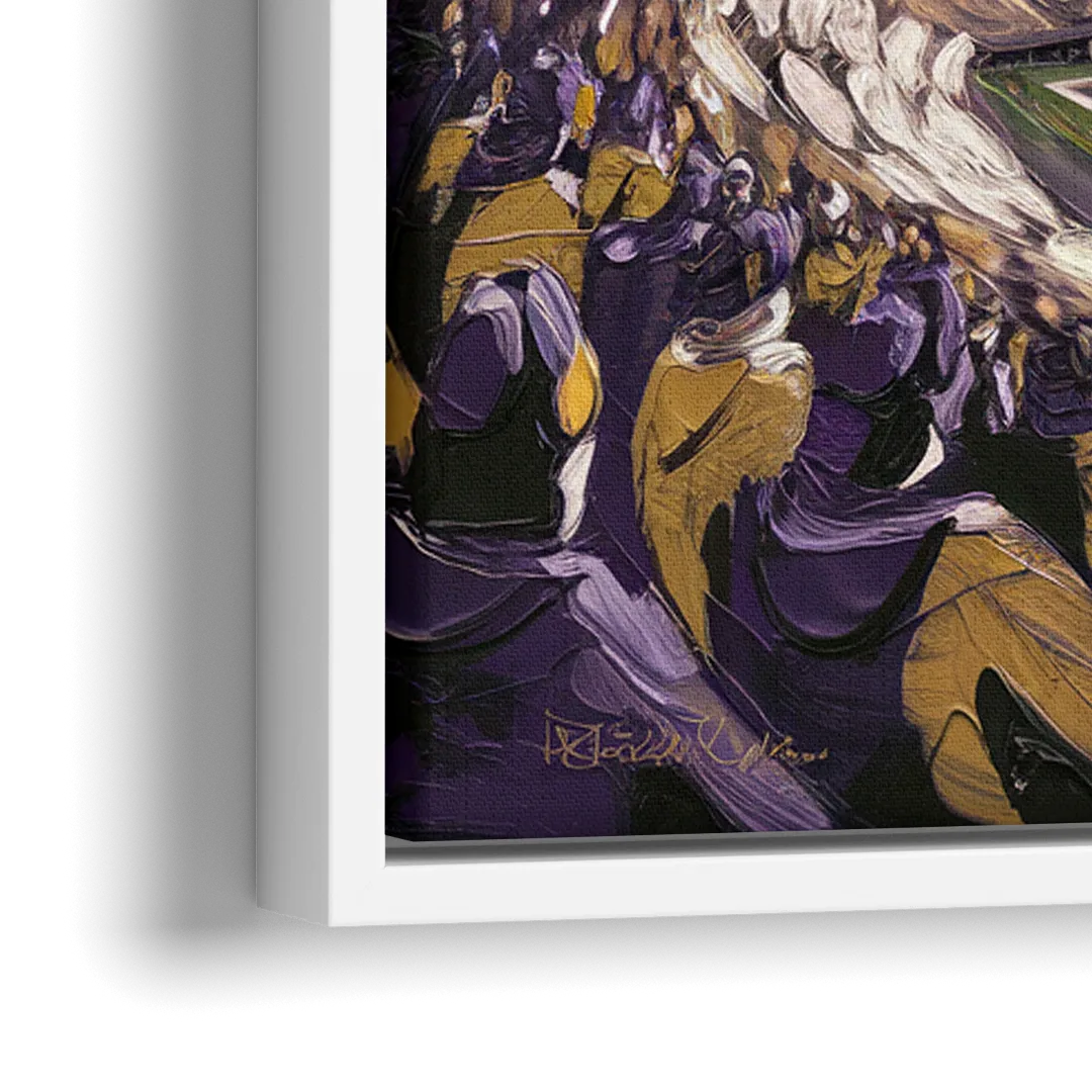 Washington Huskies Spirit - Close-Up White Frame Canvas