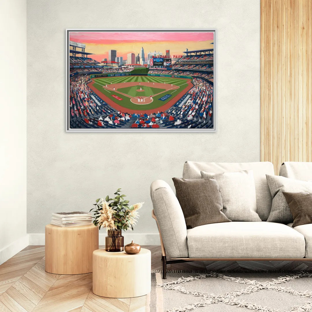 Washington Nationals Baseball - Living Room White Frame Canvas