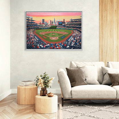 Washington Nationals Baseball - Living Room White Frame Canvas