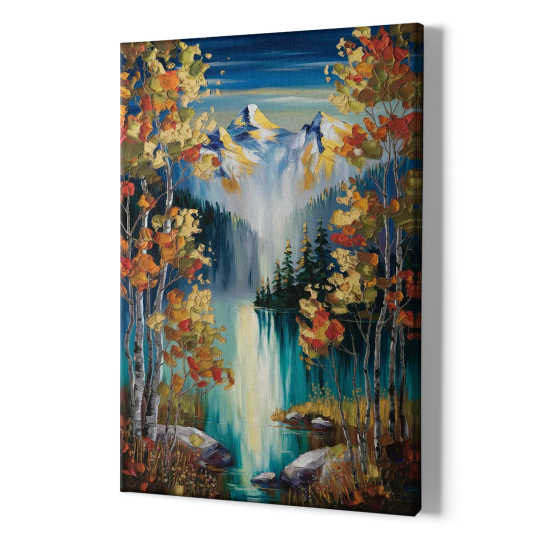 Aspen Alpine Serenity - Canvas Print Art Sides