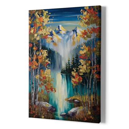 Aspen Alpine Serenity - Canvas Print Art Sides