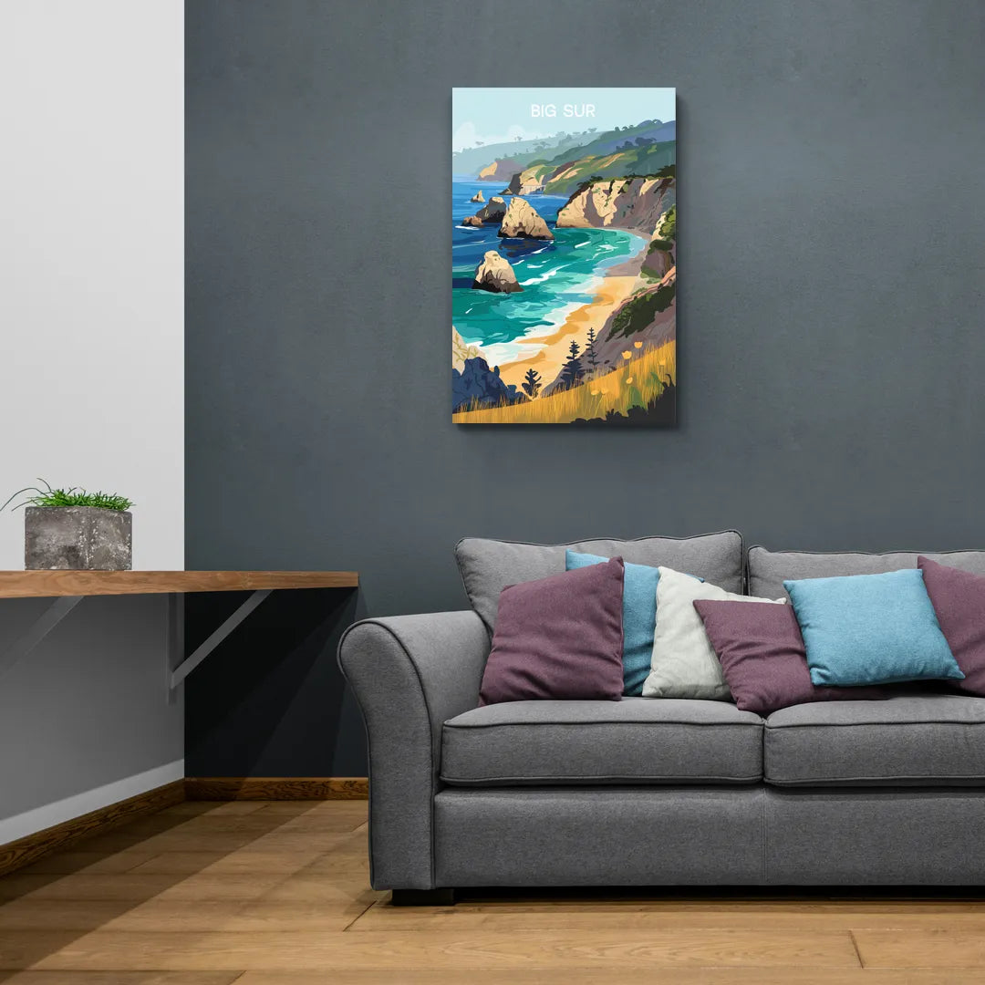 Big Sur Nature Escape - Canvas Wall Art Living Room
