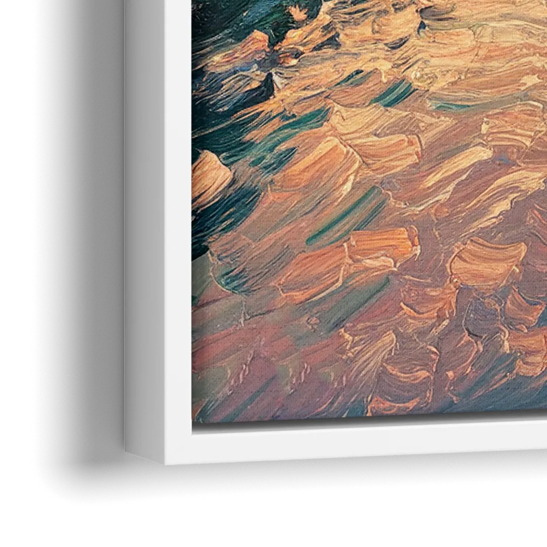 Washington Monument Reflection - Close-Up White Frame Canvas