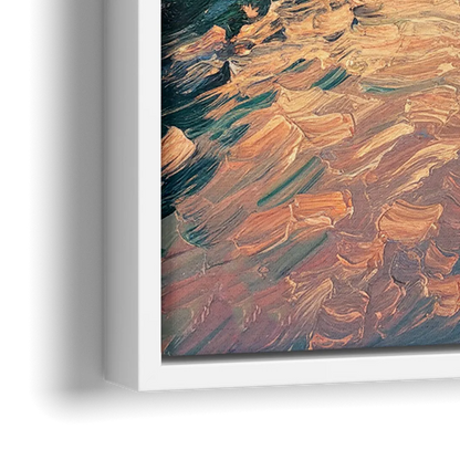 Washington Monument Reflection - Close-Up White Frame Canvas