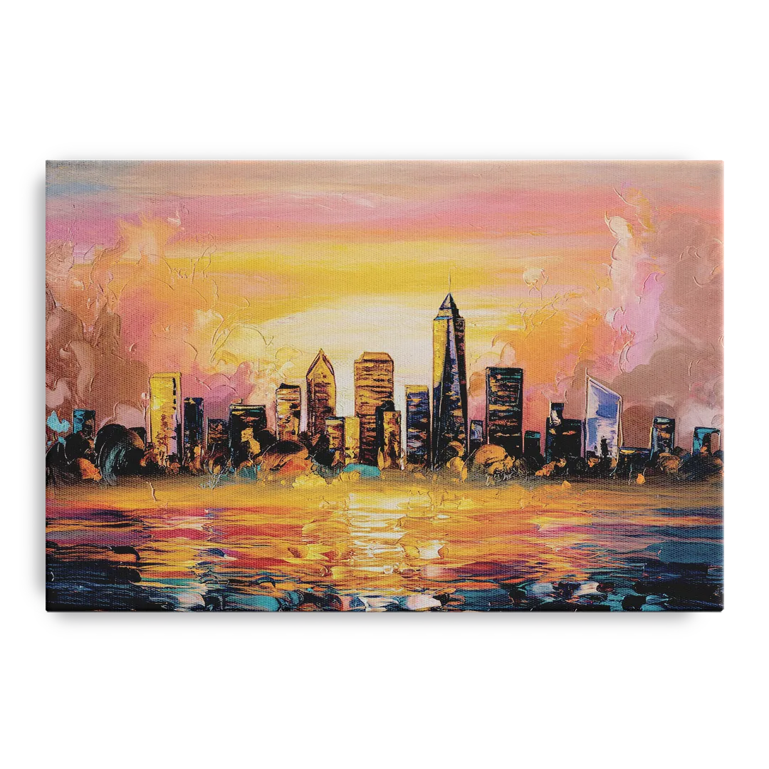 Salem Skyline Sunset - Canvas Wall Art