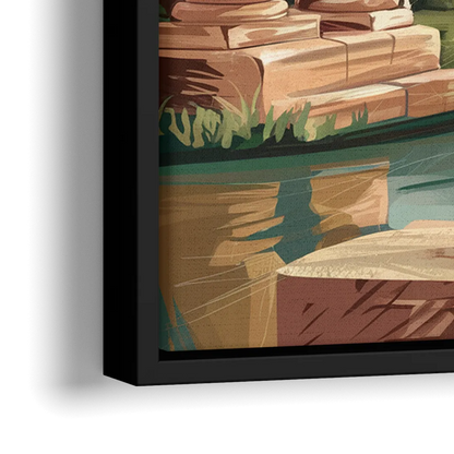 Glendale Artistic Heritage - Close-Up Black Frame Canvas