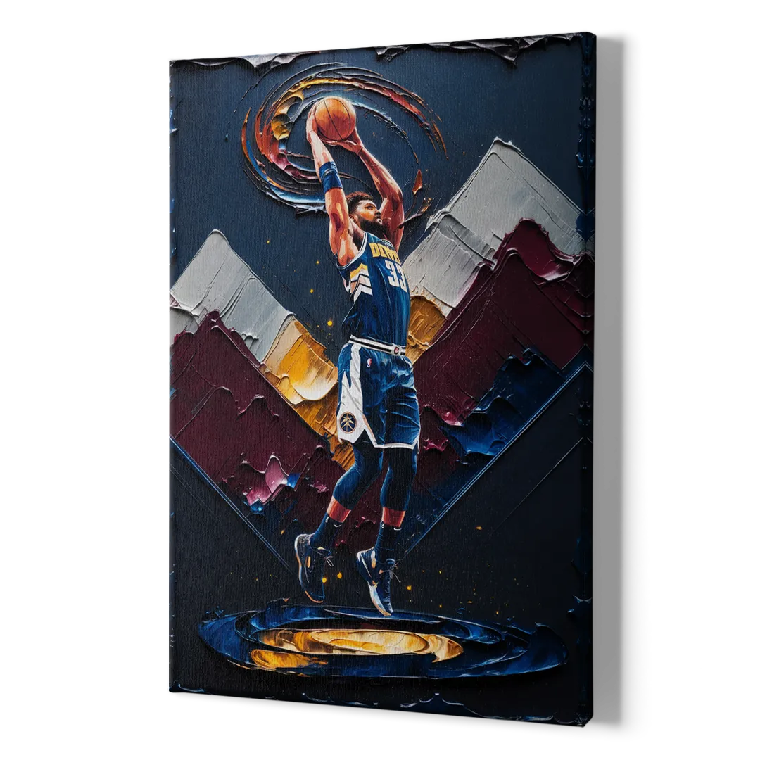 Denver Nuggets Team Spirit - Canvas Print Art Sides