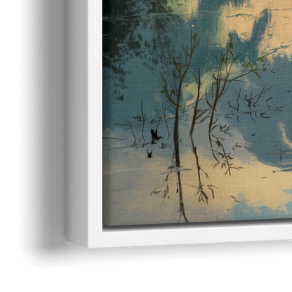 North Shore Mountains - Close-Up White Frame Canvas