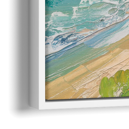 Honolulu Diamond Head View - Close-Up White Frame Canvas