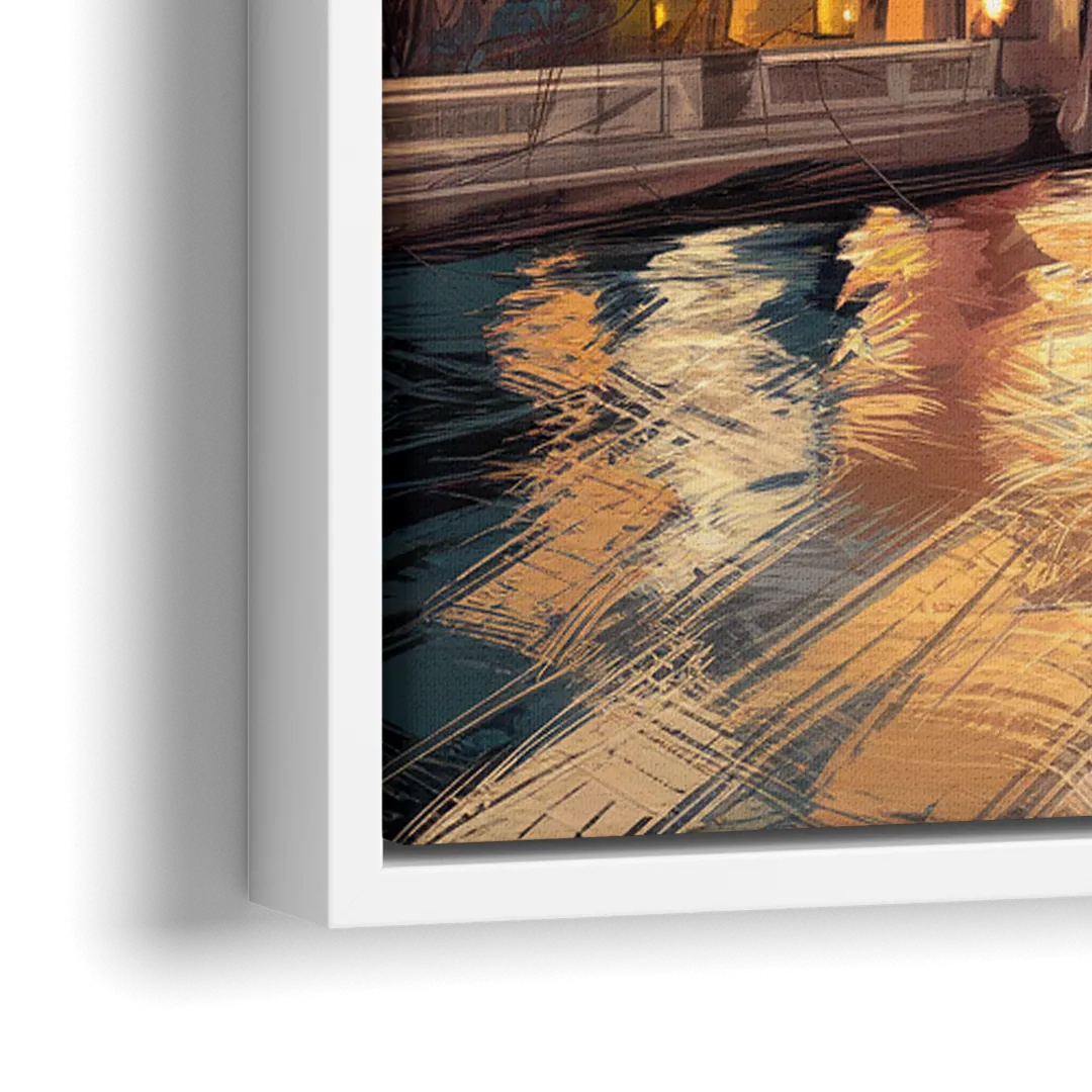 Chicago Architecture and Landmarks - Close-Up White Frame Canvas