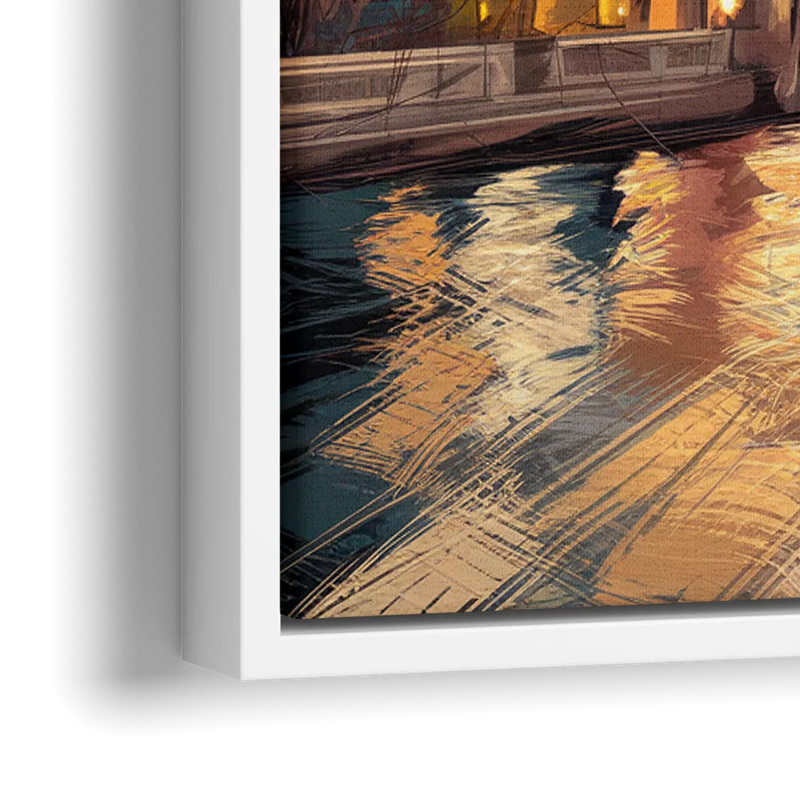 Chicago Architecture and Landmarks - Close-Up White Frame Canvas