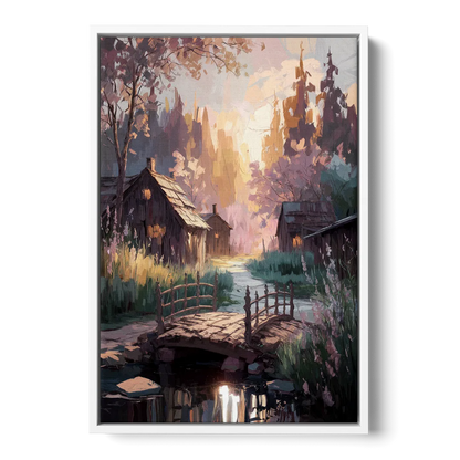 New Hope Rustic Charm - White Frame Canvas