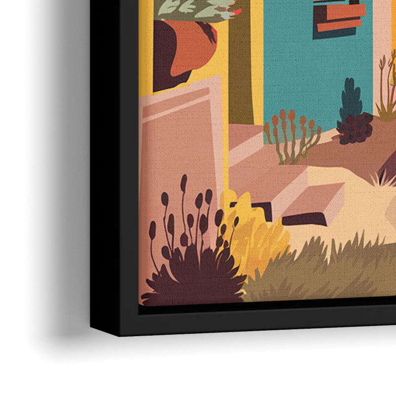 Bisbee Artistic Alleyways - Close-Up Black Frame Canvas