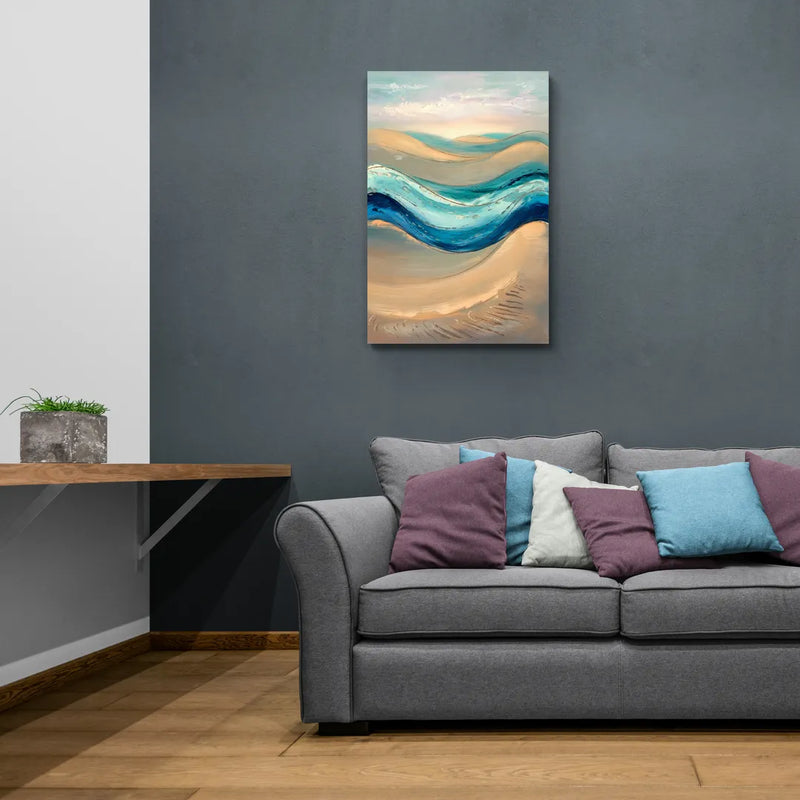 Cape May Waves and Dunes - Canvas Wall Art Living Room
