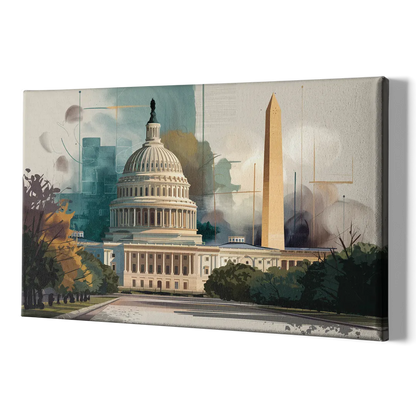 Washington Dc Architecture - Canvas Print Art Sides