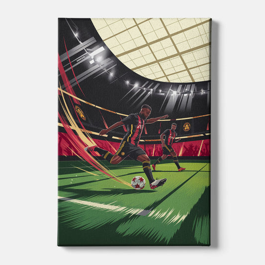 Atlanta United Soccer Action - Canvas Wall Art