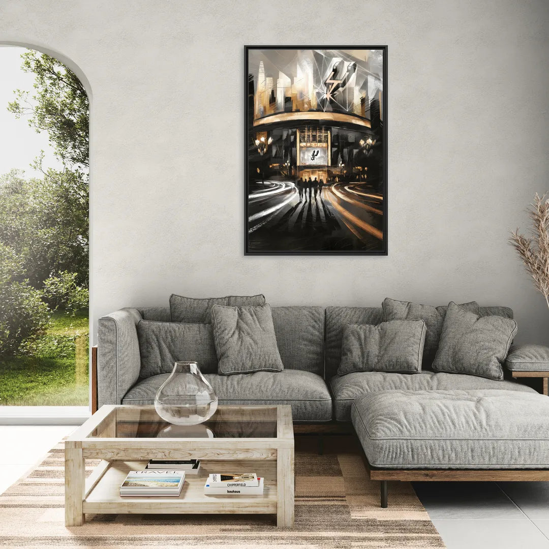 San Antonio Spurs Legacy - Living Room Black Frame Canvas