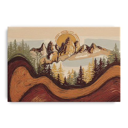 Bisbee Rustic Mountain Scene - Canvas Wall Art