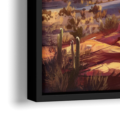 Mesa Nature Escape - Close-Up Black Frame Canvas