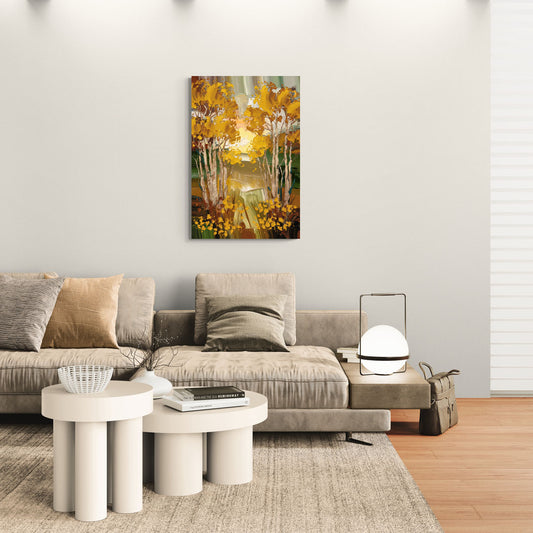 Aspen Golden Trees - Canvas Wall Art Living Room